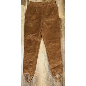 Vintage 80's PASTA Corduroy Stirrup Pants Sz 9/10 Brown Excellent Condtion